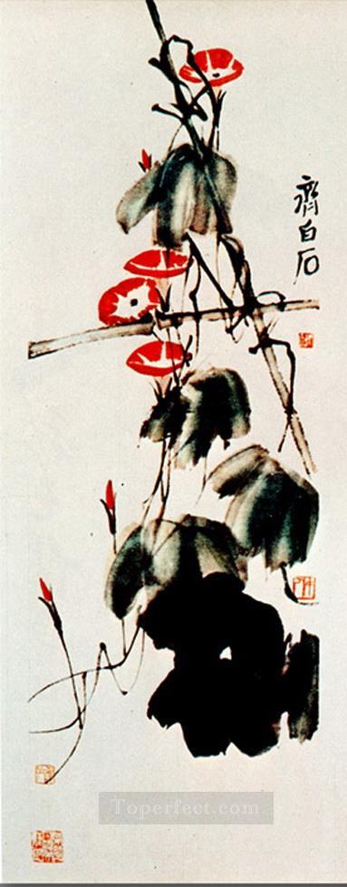 Enredadera Qi Baishi y uvas tinta china antigua Pintura al óleo